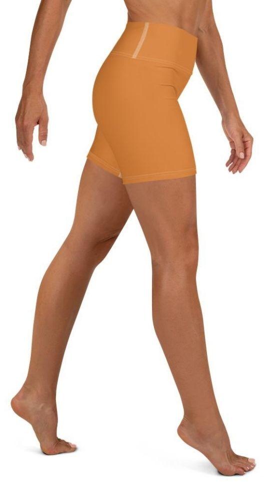 Tangerine Orange Yoga Shorts
