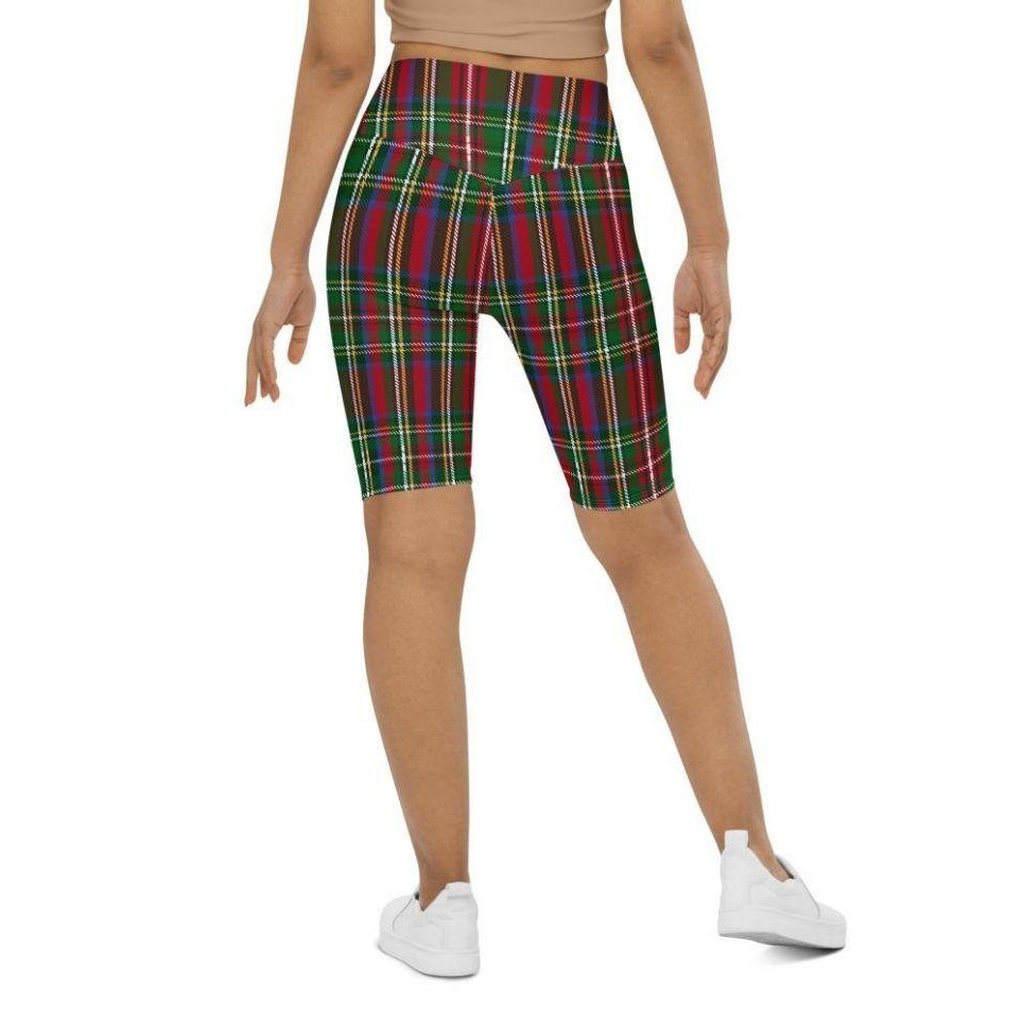 Tartan Christmas Biker Shorts
