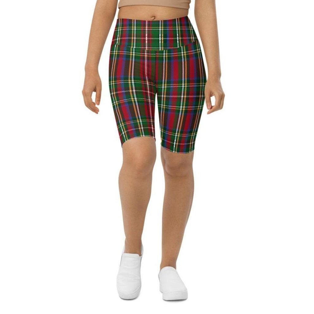 Tartan Christmas Biker Shorts