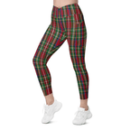 Tartan Christmas Crossover Leggings With Pockets
