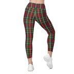 Tartan Christmas Crossover Leggings With Pockets