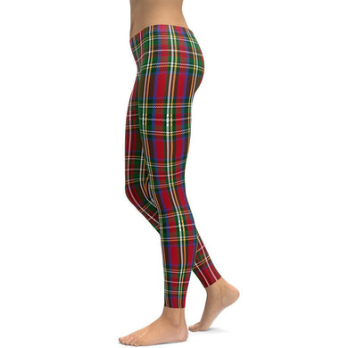 Tartan Christmas Leggings - FiercePulse - Premium Workout Leggings - Yoga Pants