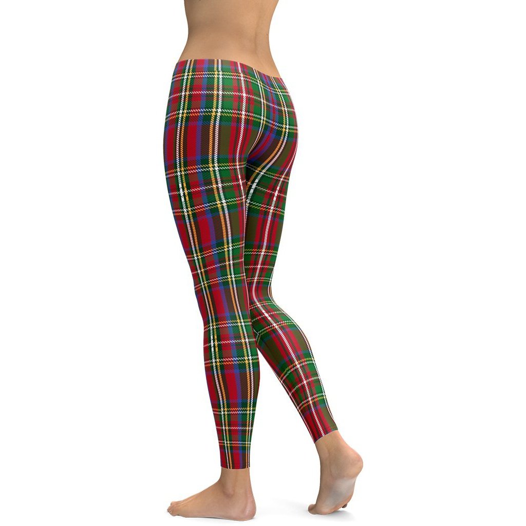 Tartan Christmas Leggings - FiercePulse - Premium Workout Leggings - Yoga Pants