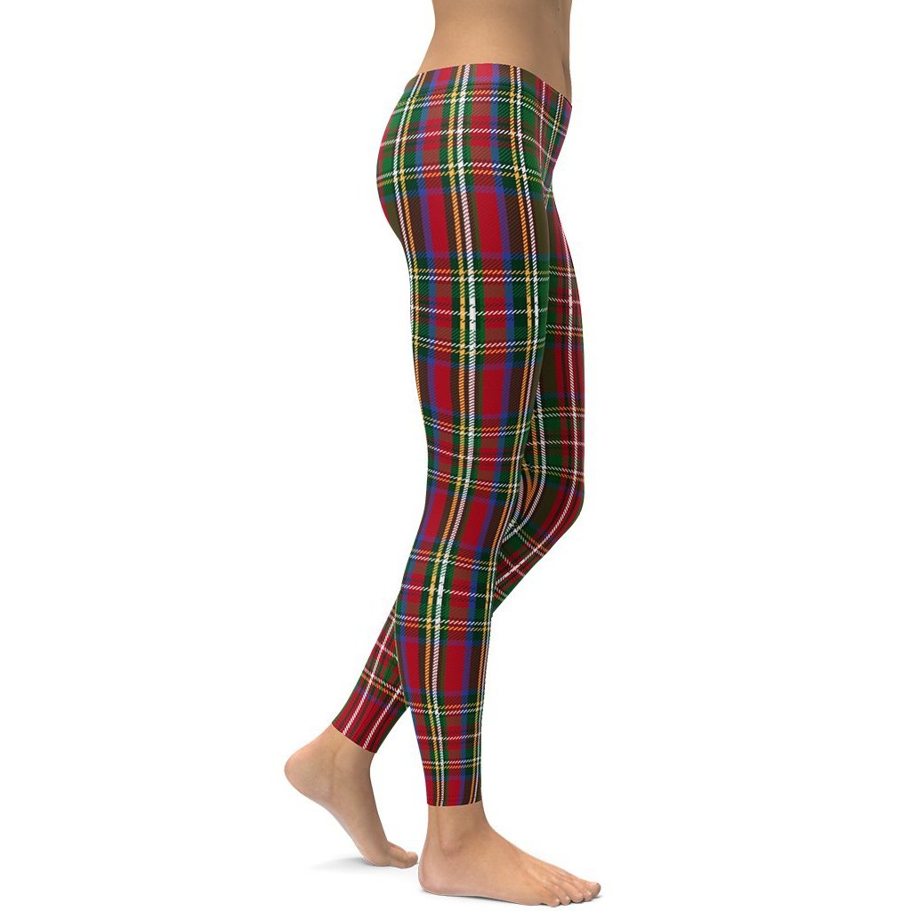 Tartan Christmas Leggings - FiercePulse - Premium Workout Leggings - Yoga Pants