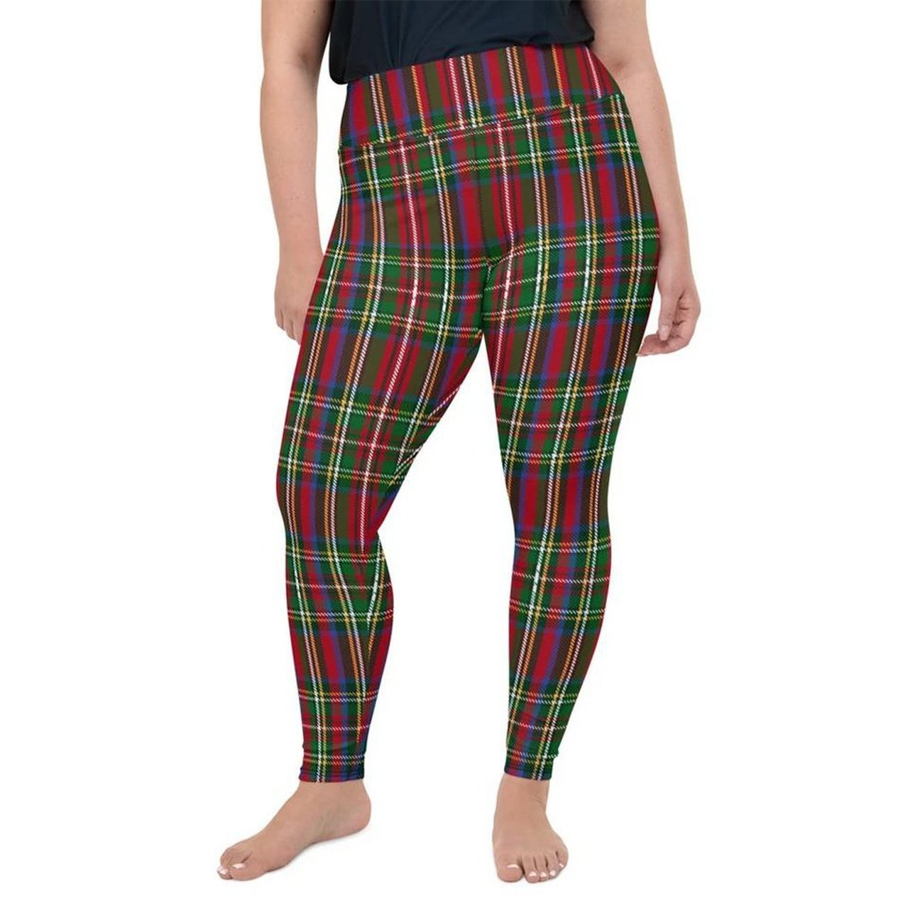 Tartan Plus Size Leggings - FiercePulse - Premium Workout Leggings - Yoga Pants