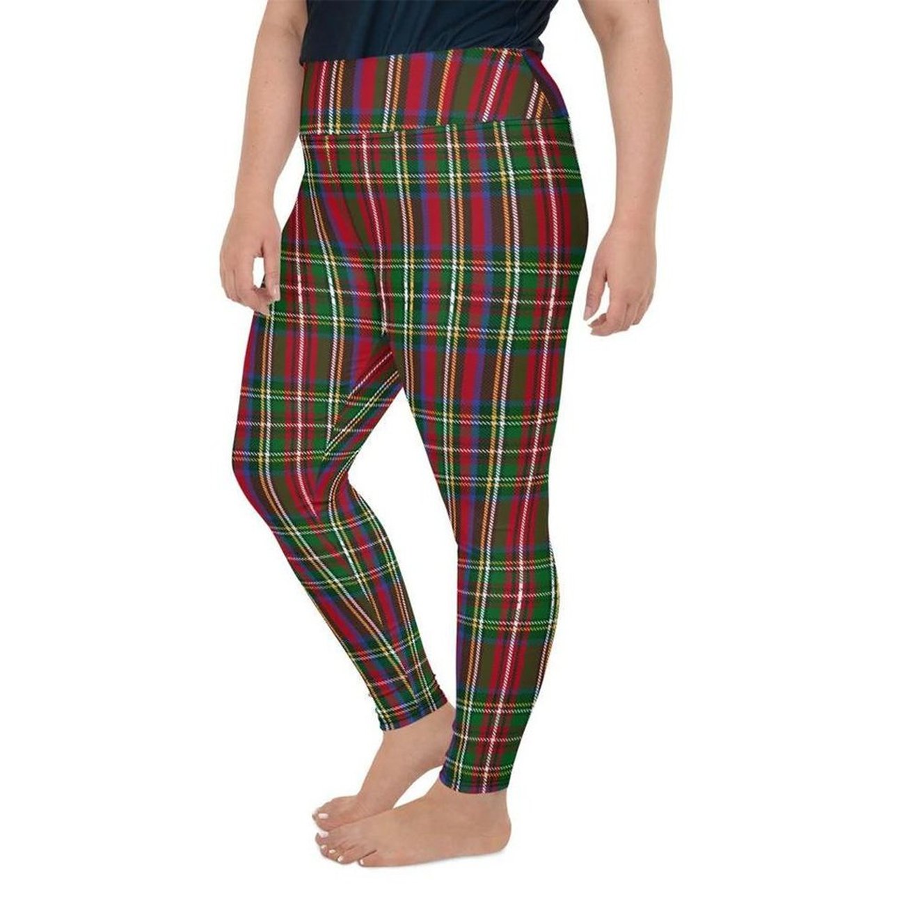 Tartan Plus Size Leggings - FiercePulse - Premium Workout Leggings - Yoga Pants