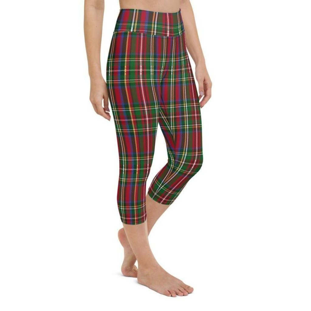 Tartan Christmas Yoga Capris