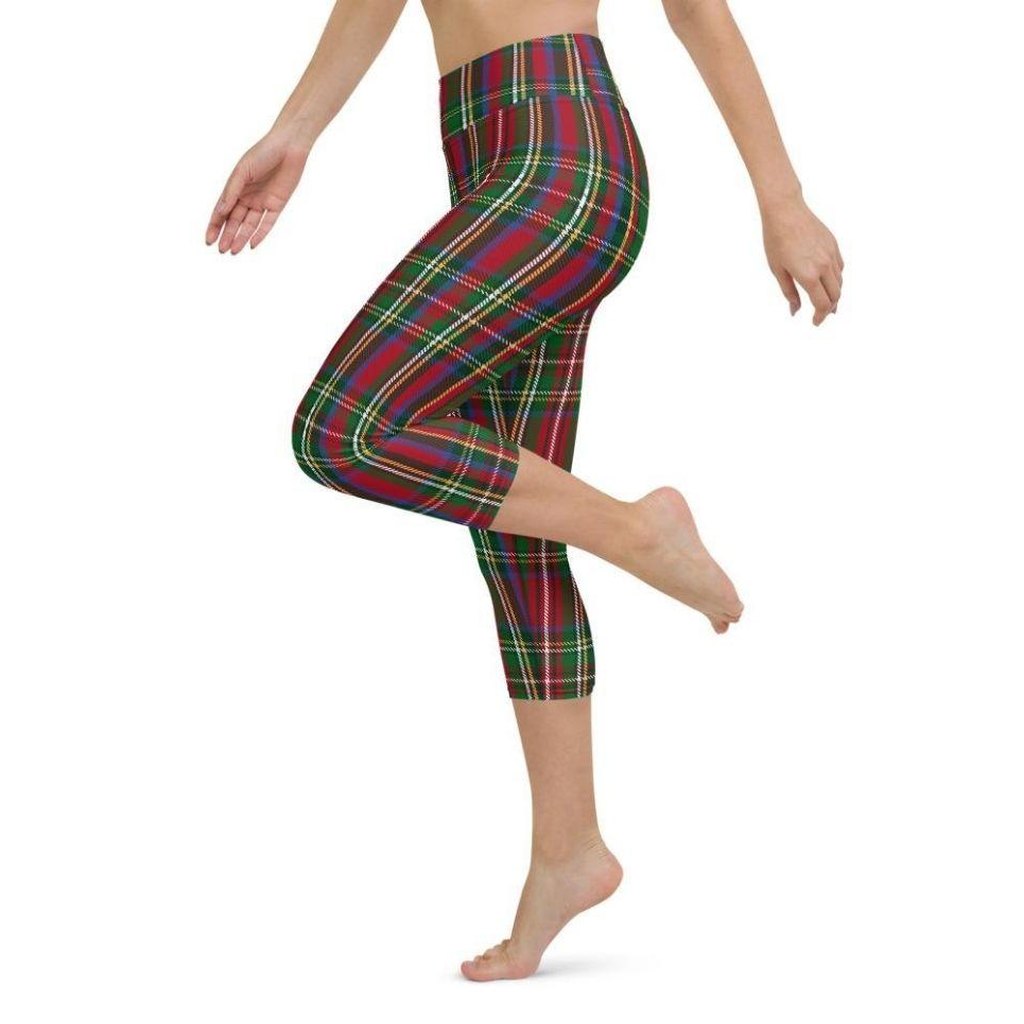 Tartan Christmas Yoga Capris