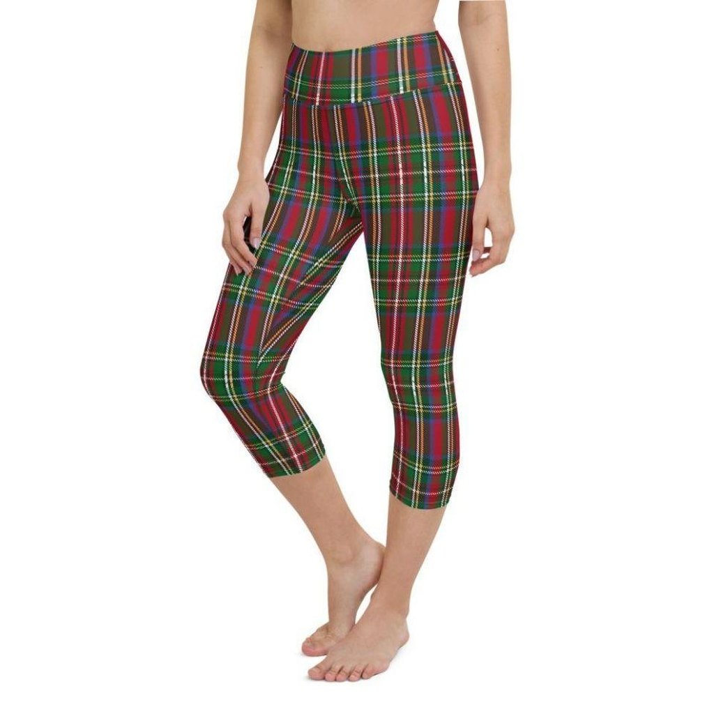 Tartan Christmas Yoga Capris
