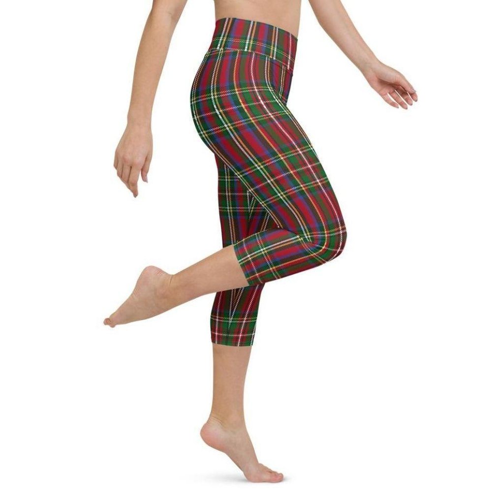 Tartan Christmas Yoga Capris