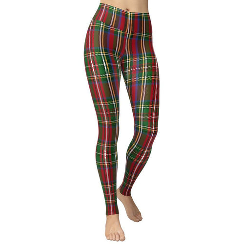 Tartan Christmas Yoga Leggings - FiercePulse - Premium Workout Leggings - Yoga Pants