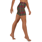 Tartan Christmas Yoga Shorts