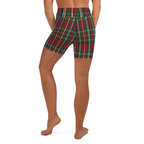 Tartan Christmas Yoga Shorts