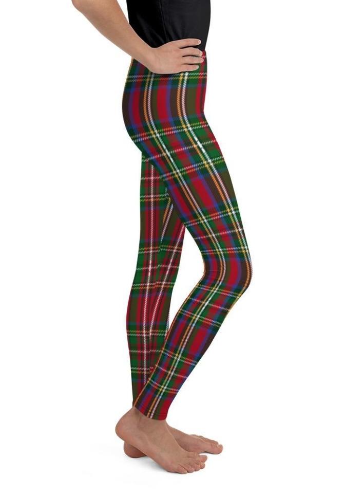 Tartan Christmas Youth Leggings