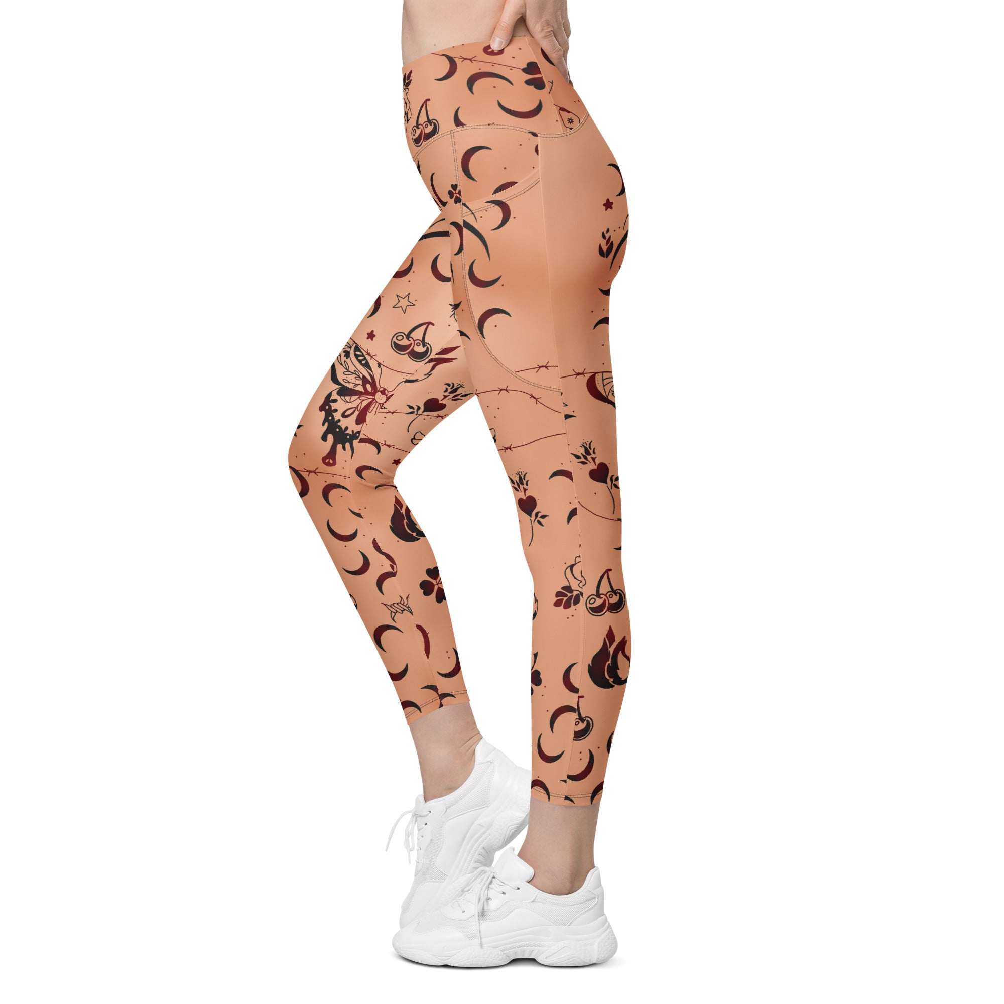Tattoo Inspired Leggings With Pockets