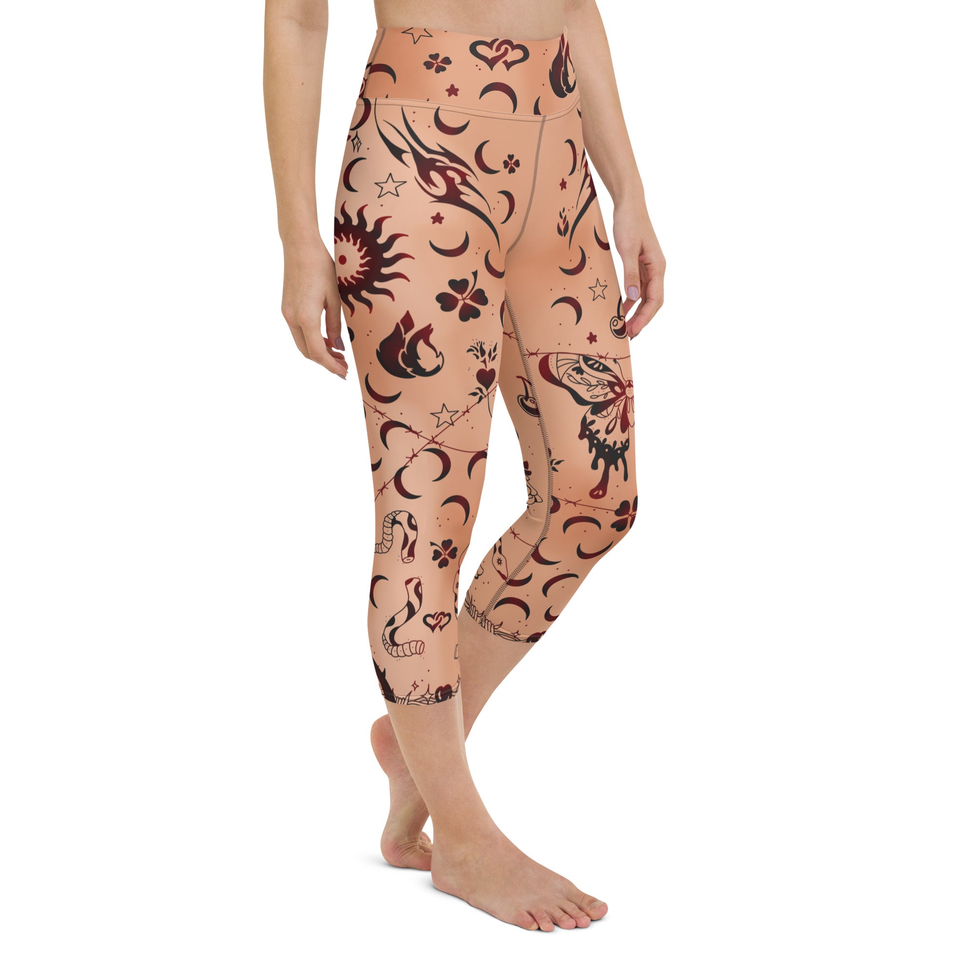 Tattoo Inspired Yoga Capris