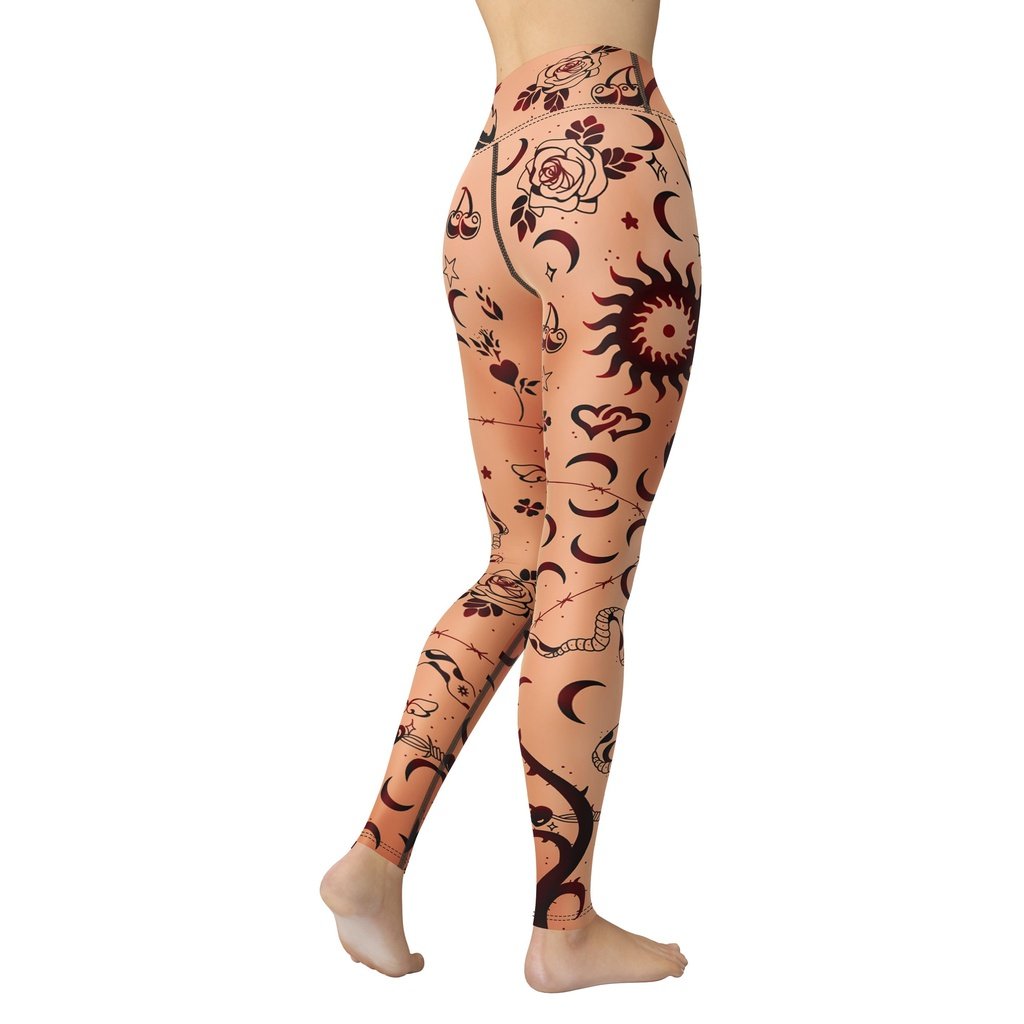 Tattoo Inspired Yoga Leggings