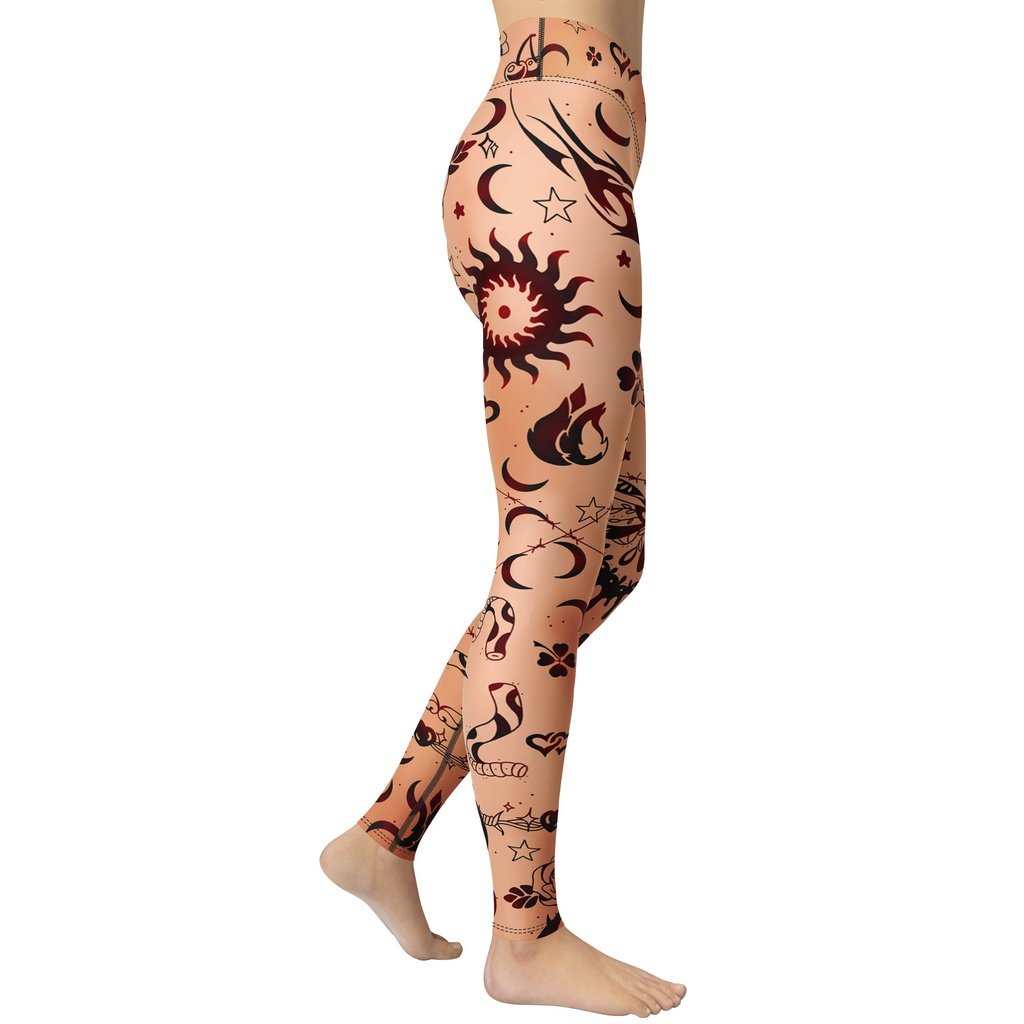 Tattoo Inspired Yoga Leggings