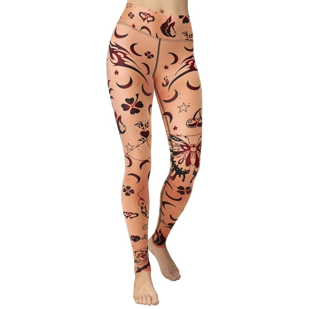 Tattoo Inspired Yoga Leggings