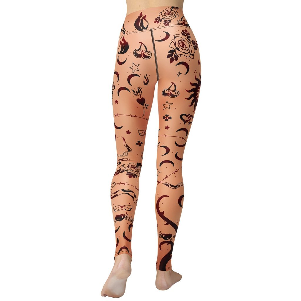 Tattoo Inspired Yoga Leggings