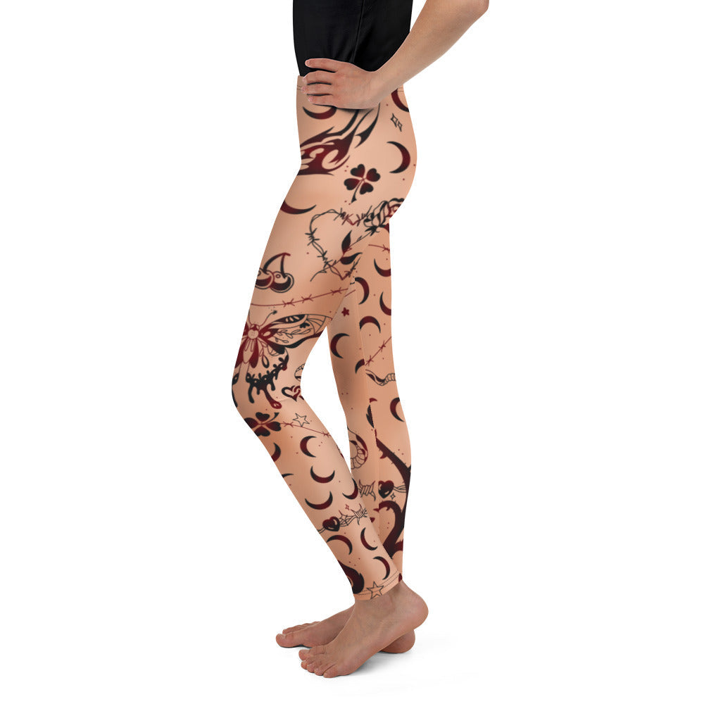 Tattoo Inspired Youth Leggings