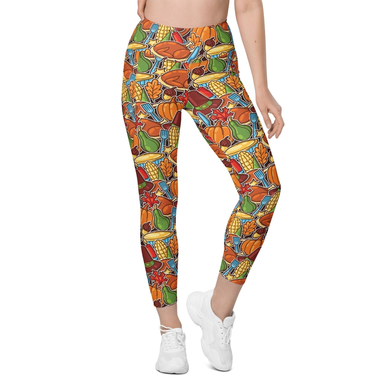 Thanksgiving Celebration Leggings With Pockets