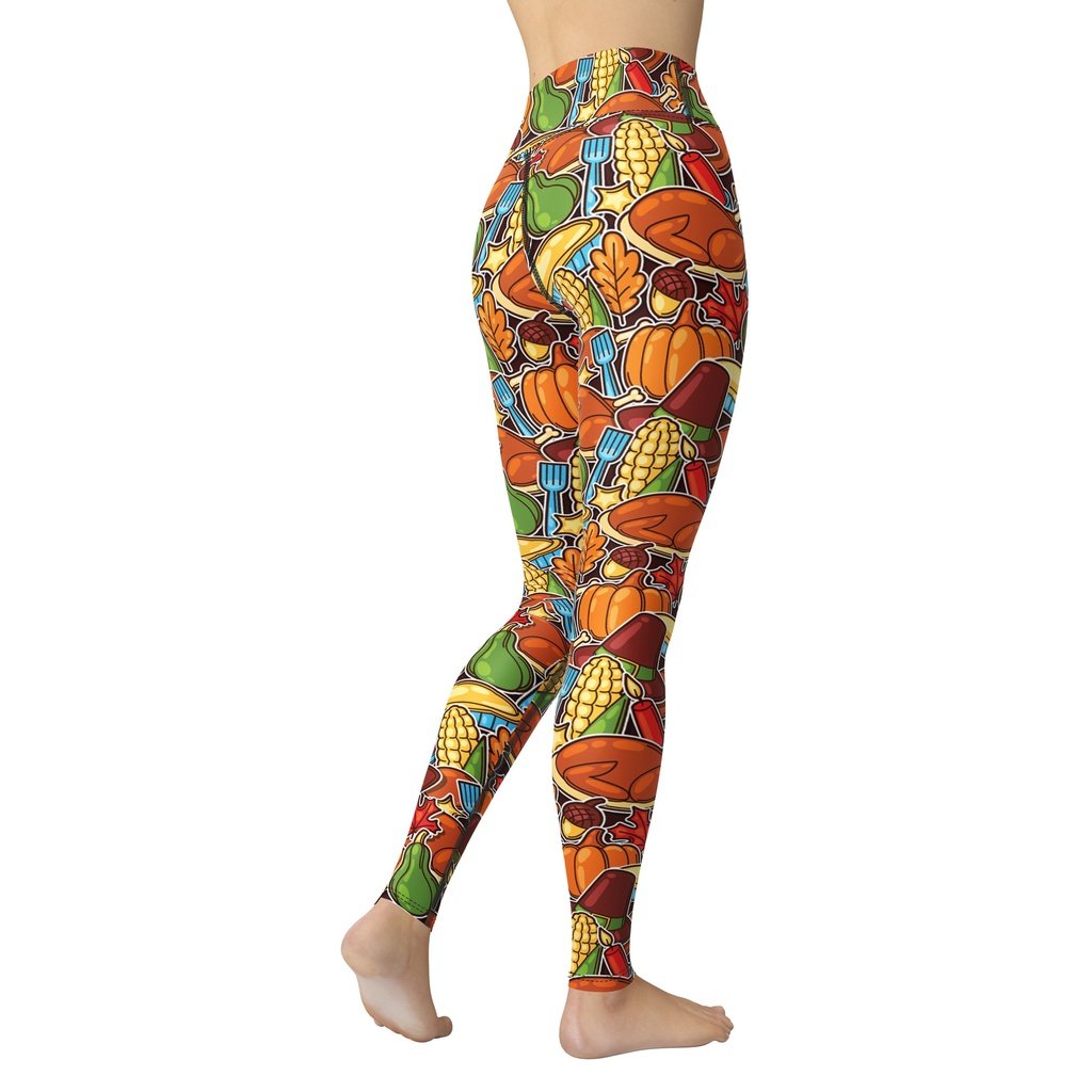 Thanksgiving Celebration Yoga Leggings