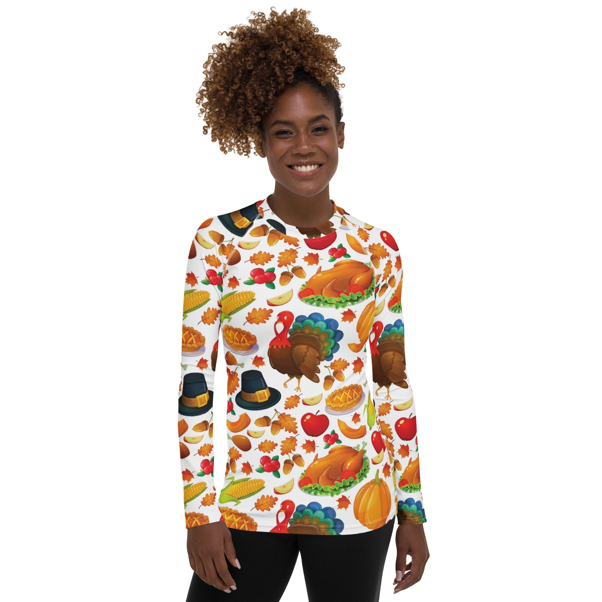 Thanksgiving Pattern Rash Guard