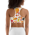 Thanksgiving Pattern Sports Bra