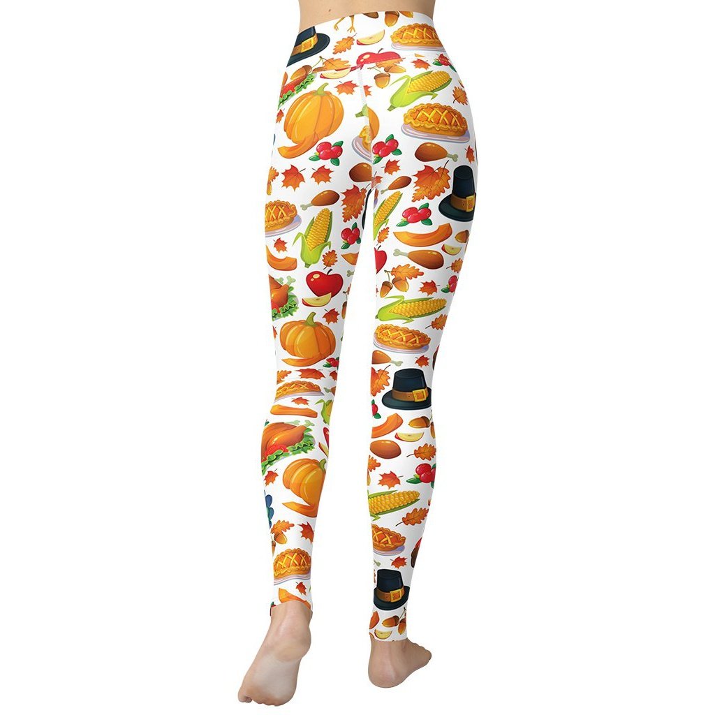 Thanksgiving Pattern Yoga Leggings