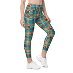 Thanksgiving Plaid Leggings With Pockets