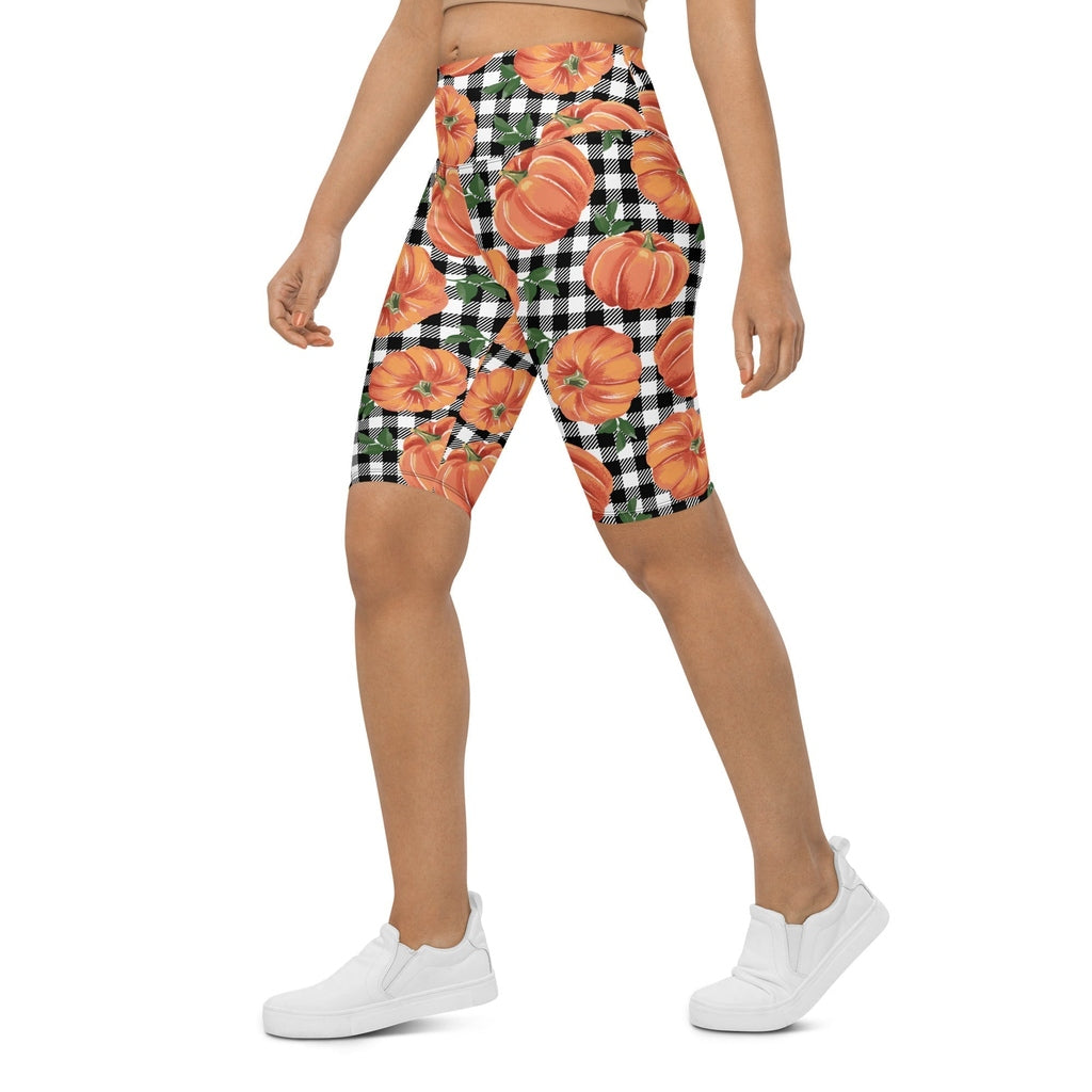 Thanksgiving Pumpkins Biker Shorts