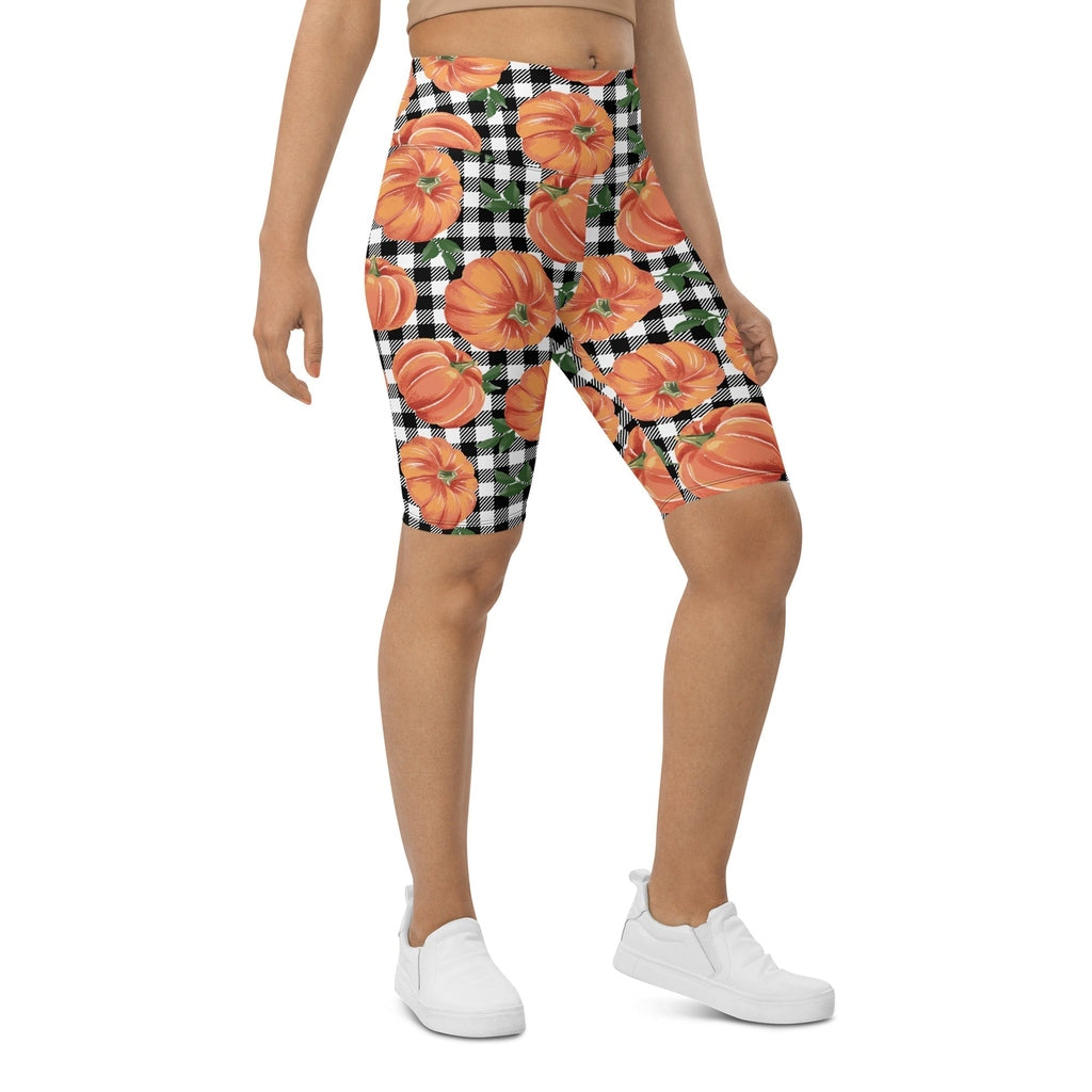 Thanksgiving Pumpkins Biker Shorts