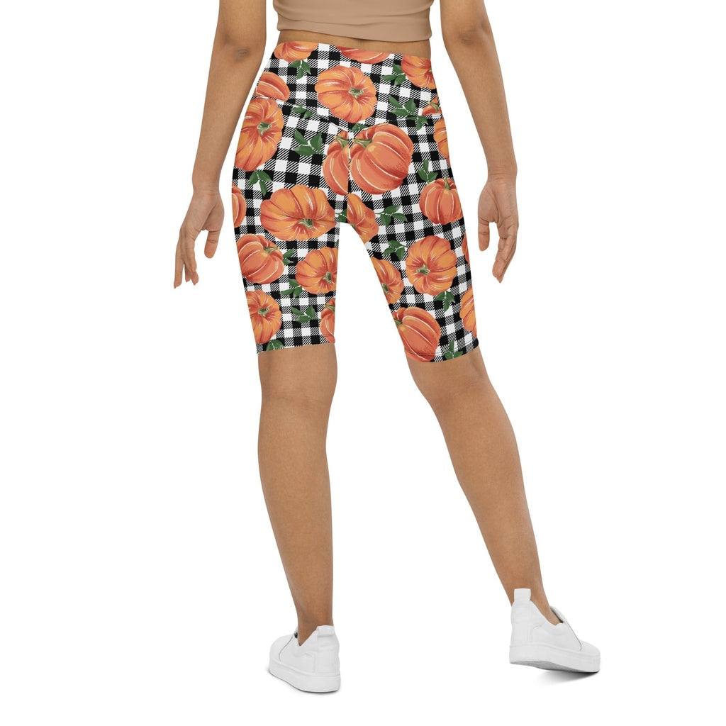 Thanksgiving Pumpkins Biker Shorts