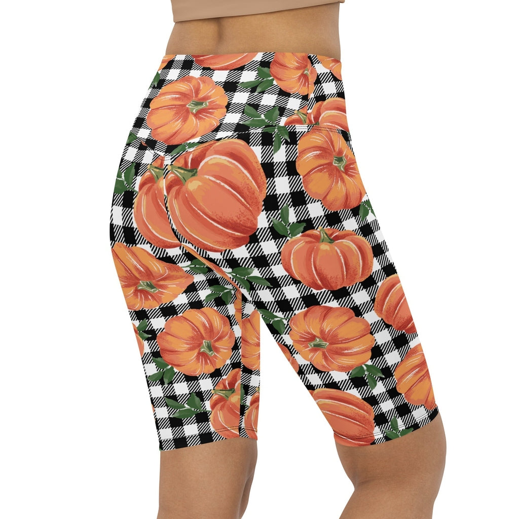 Thanksgiving Pumpkins Biker Shorts