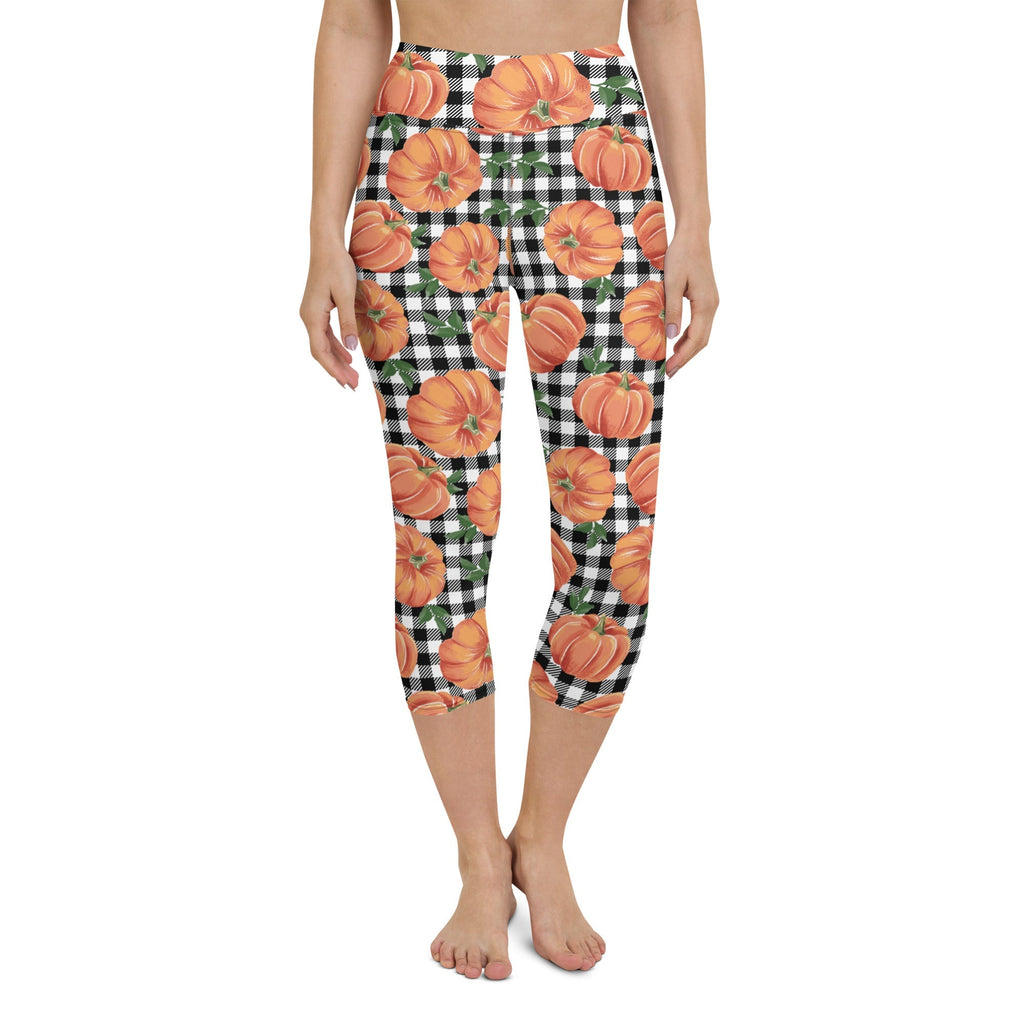Thanksgiving Pumpkins Yoga Capris