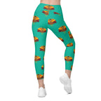 Thanksgiving Turkey Print Leggings With Pockets