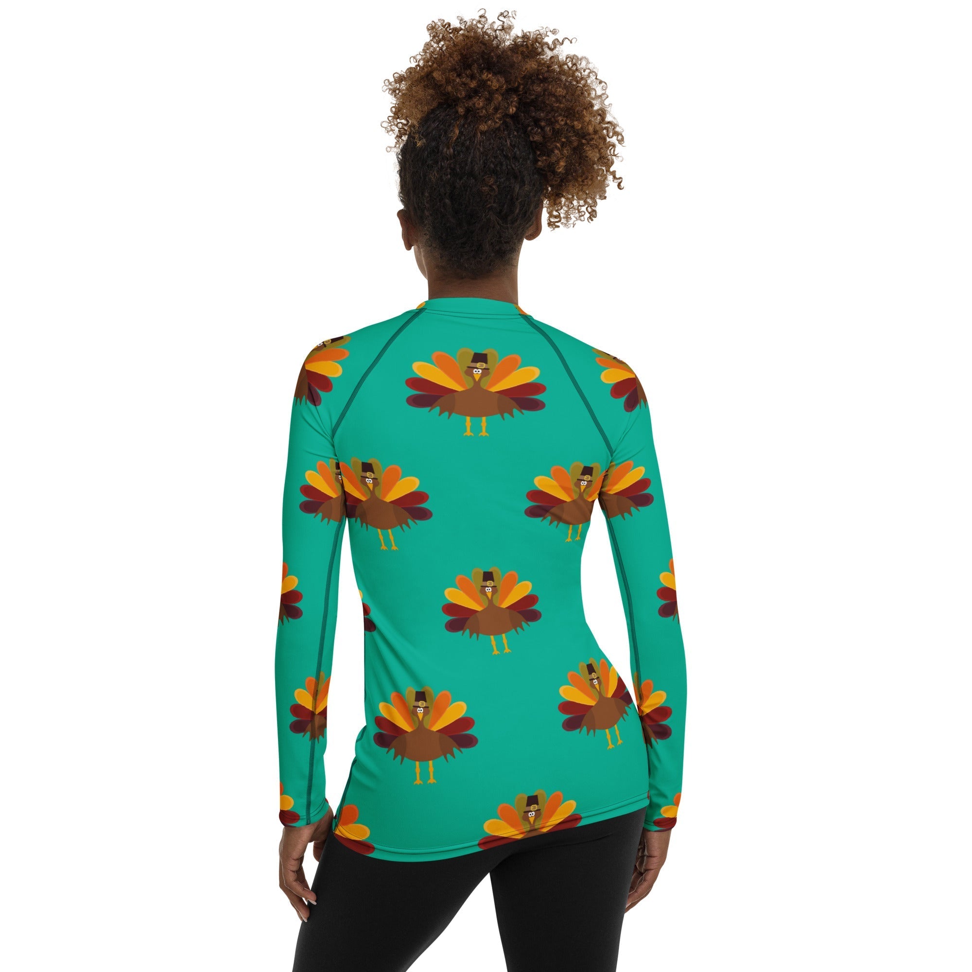 Thanksgiving Turkey Print Rash Guard