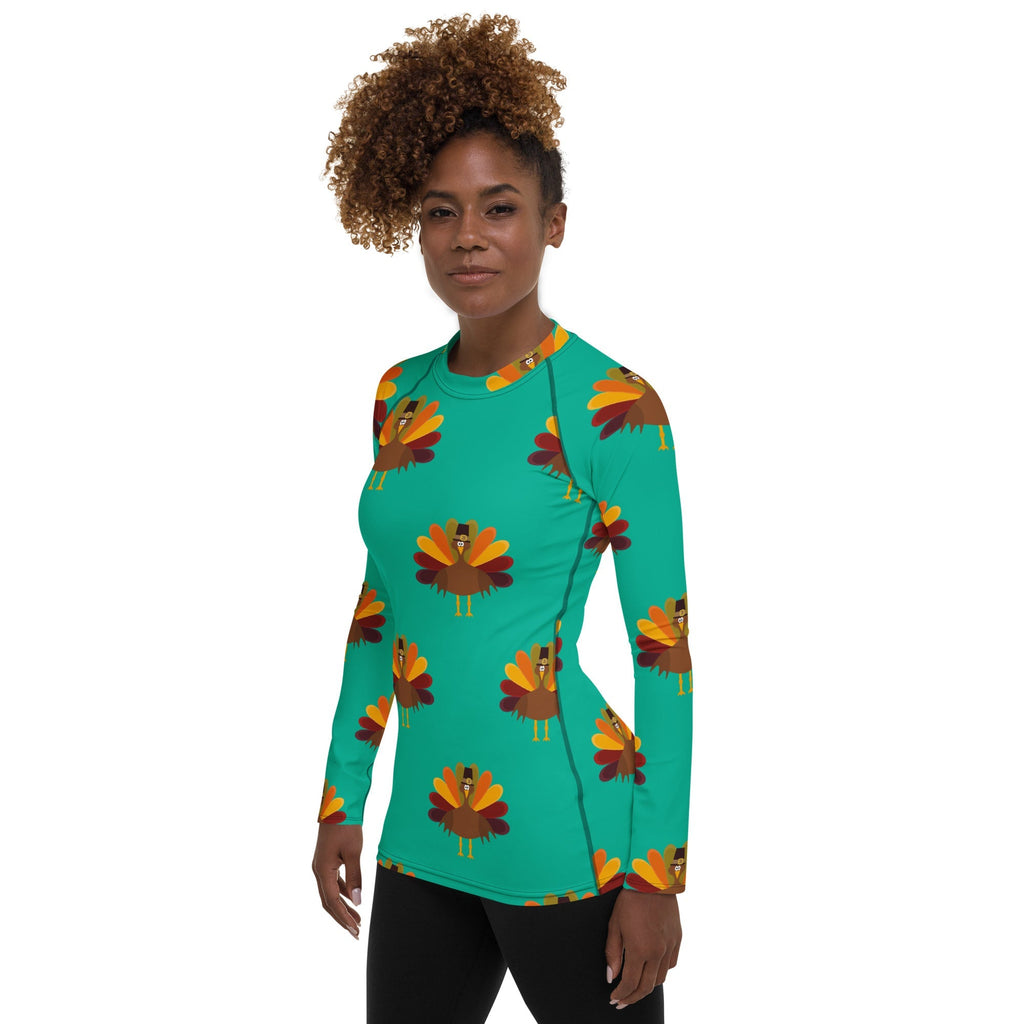 Thanksgiving Turkey Print Rash Guard