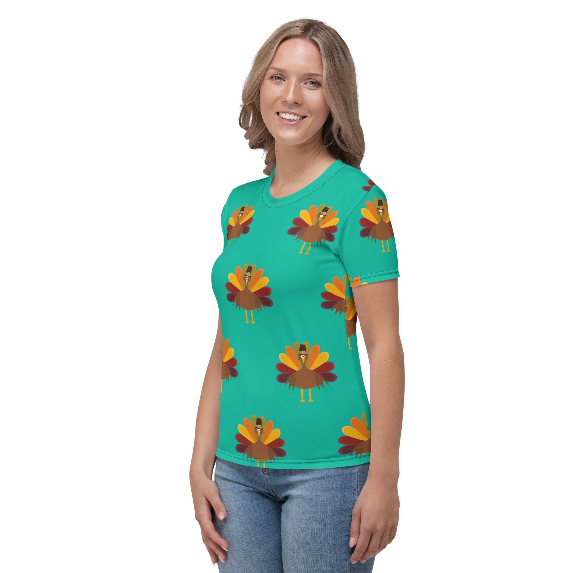 Thanksgiving Turkey Print T-shirt