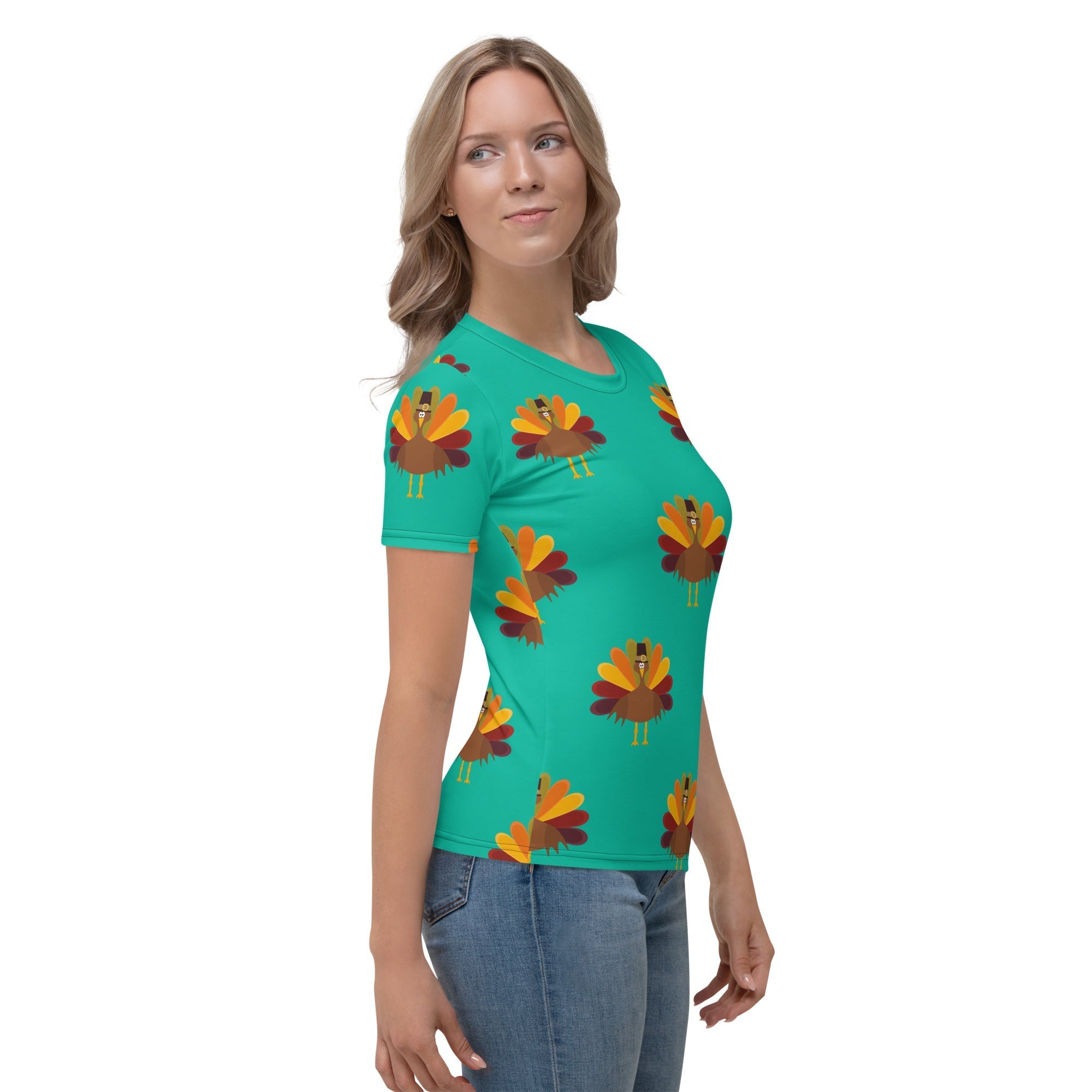 Thanksgiving Turkey Print T-shirt
