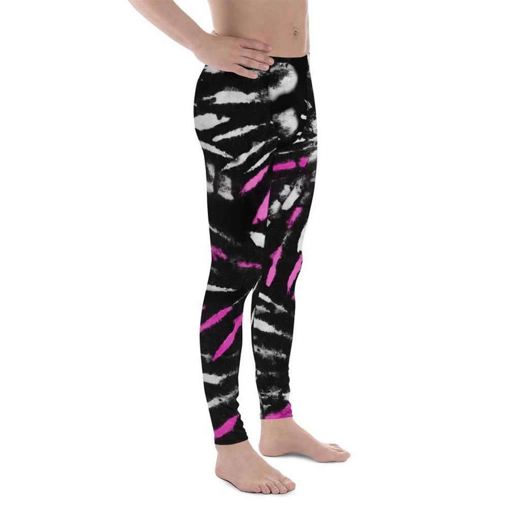 Tie Dye Black Men's Leggings