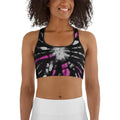 Tie Dye Black Sports Bra