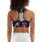 Tie Dye Black Sports Bra