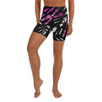 Tie Dye Black Yoga Shorts