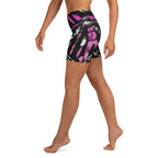Tie Dye Black Yoga Shorts