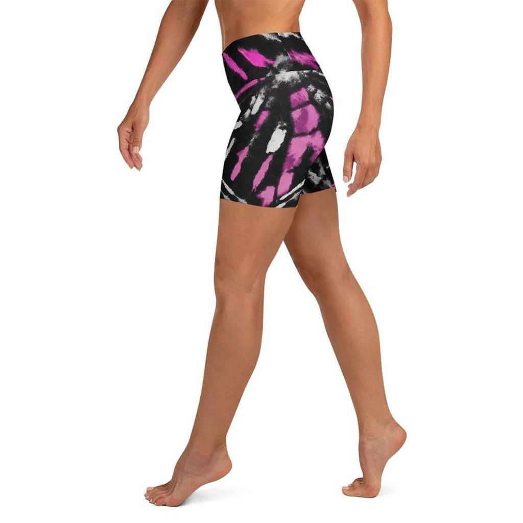 Tie Dye Black Yoga Shorts