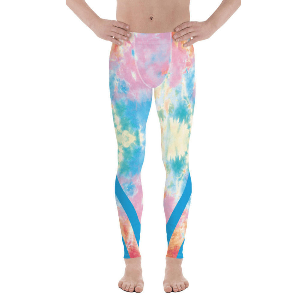 Tie Dye Heart Shaped Men's Leggings