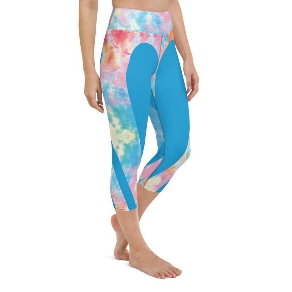 Tie Dye Heart Shaped Yoga Capris