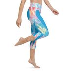 Tie Dye Heart Shaped Yoga Capris